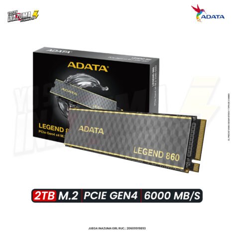 ALMACENAMIENTO ADATA LEGEND 860, 2TB NVME M.2 PCIE GEN4 - 6000 MB/S