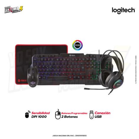 KIT TEROS 4 EN 1 TE-4063N GAMING