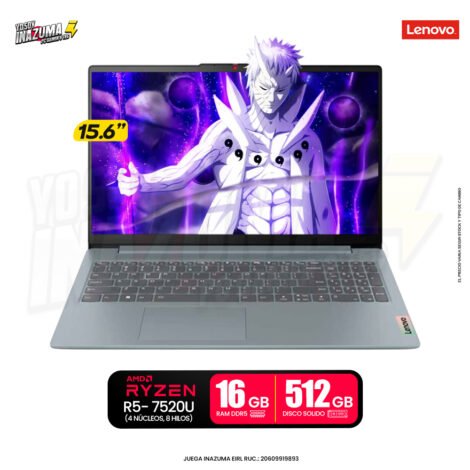 Laptop Lenovo IdeaPad Slim 3 15AMN8 15.6 AMD Ryzen 5 7520U 16GB DDR5 SSD 512GB