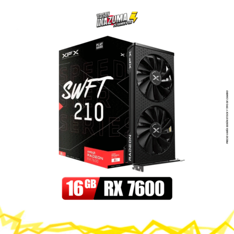 TARJETA DE VIDEO XFX SPEEDSTER RX 7600 8GB CORE SWIFT 210