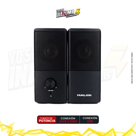 PARLANTE HALION 2.0 GAMER USB NEGRO 3W X2