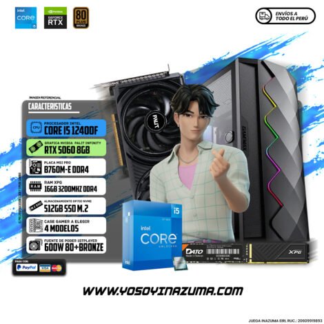 PC GAMER INTEL CORE I5 12400F + RTX5050 8GB (ACTUALIZADO 01/2026) (Copy)