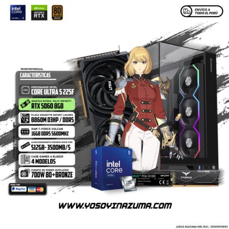 INTEL CORE ULTRA 5 225F + RTX5060 8GB PALIT INFINITY – 4490