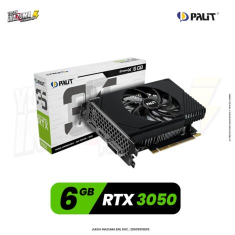 Tarjeta de video PALIT RTX 3050 6GB GDRR6