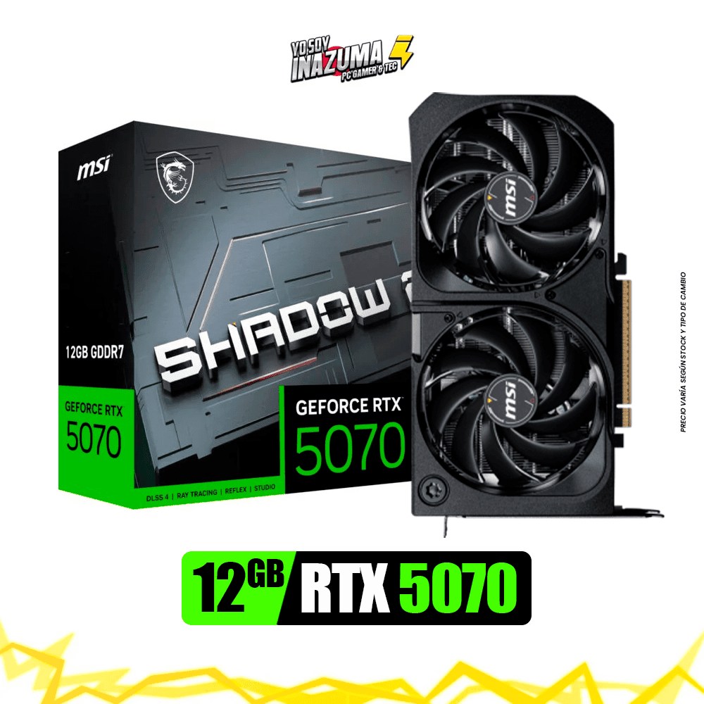 TARJETA DE VIDEO MSI RTX 5070 SHADOW X2