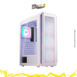 CASE XPG VALOR AIR PLUS, MESH, X4 FANS ARGB, V/TEMPLADO,  (BLACK  / WHITE)