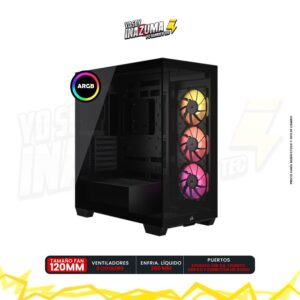 CASE CORSAIR 3500X ARGB BLACK SIN FUENTE VIDRIO TEMPLADO USB 3.2 (PN:CC-9011278-WW)