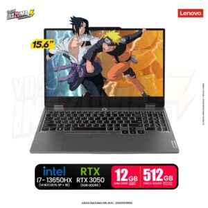 LAPTOP LENOVO LOQ 15IRX9 INTEL CORE I7 13650HX ( 83DV00FHLM ) RAM 12GB DDR5| SSD 512GB | RTX 3050 6GB | 15.6" FHD