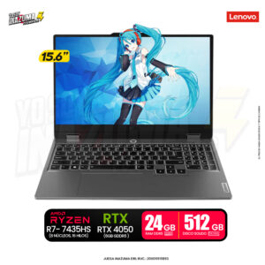 LAPTOP LENOVO LOQ 15ARP9 AMD RYZEN 7 7435HS ( 83JC008GLM ) RAM 24GB | SSD 512GB | RTX 4050 6GB | 15.6" FHD