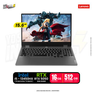 LAPTOP LENOVO LOQ 15IAX9. Ci5-13450HX, 16GB DDR5, SSD 512GB, RTX 5050, 15.6" FHD