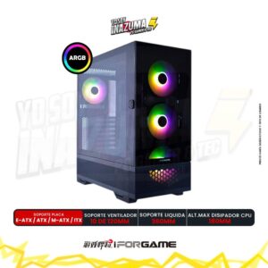 CASE GAMER IFORGAME X5, V/TEMPLADO, ARGB