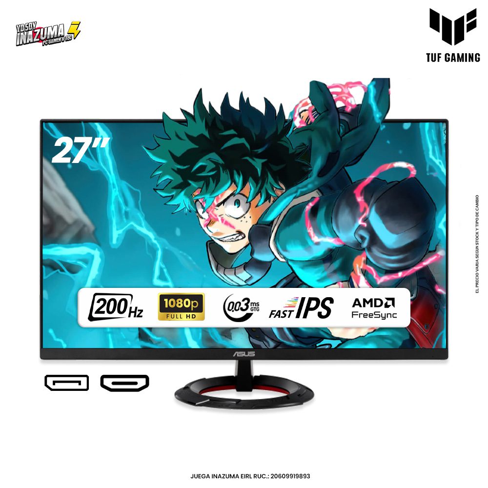 MONITOR ASUS Tuf Gaming VG279Q5R, 27" Fast IPS, FHD, 200Hz, 0.3ms