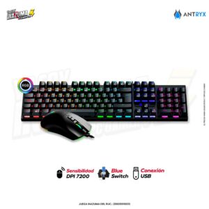 KIT GAMER TECLADO Y MOUSE MECANICO ANTRYX GC-3100