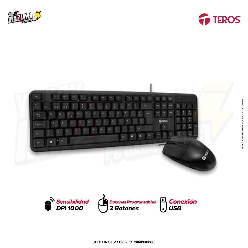 KIT TECLADO Y MOUSE TEROS TE 4062N