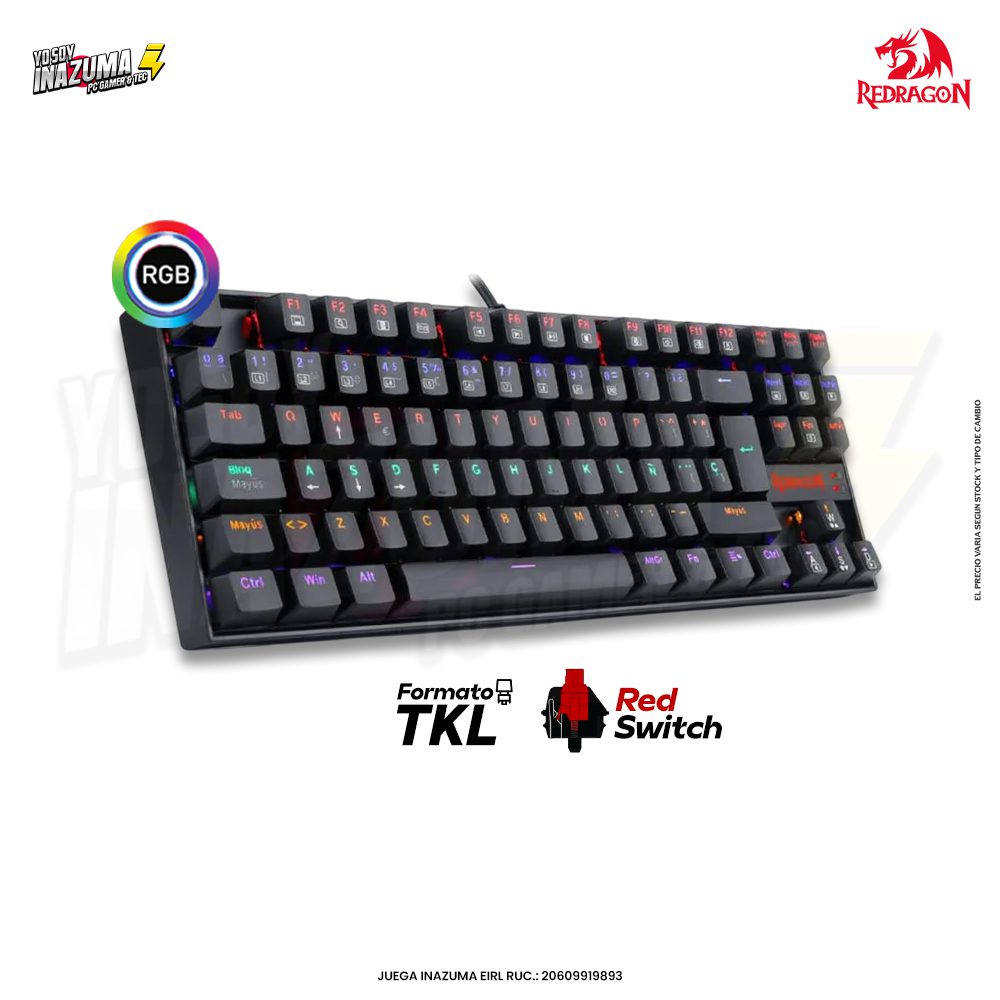 TECLADO MECÁNICO REDRAGON KUMARA RGB