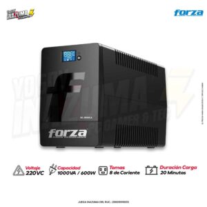 UPS Forza SL-1012UL – 1000 VA / 600 W, Línea Interactiva con LCD Táctil y 8 Tomadas