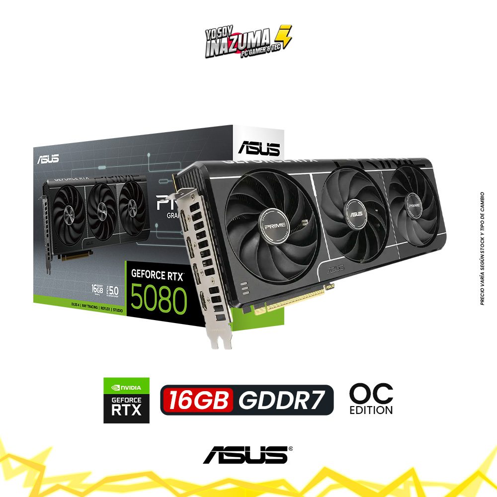 ASUS Prime GeForce RTX 5080 – 16 GB GDDR7 PCIe 5.0 Gaming Edition