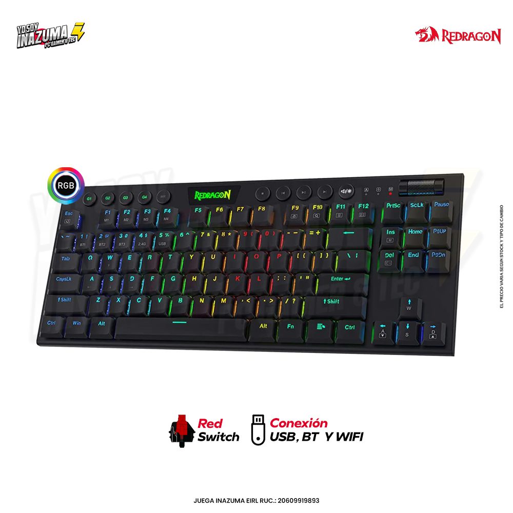 TECLADO GAMER REDRAGON HORUS TKL K621