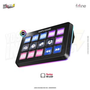 STREAM DECK USB FIFINE D6 15 TECLAS PERSONALIZABLES RGB