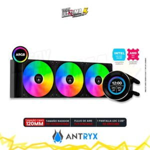 REFRIGERACION LIQUIDA ANTRYX, TRITON VISION 360P, LCD DISPLAY 2.8", BLACK, ARGB