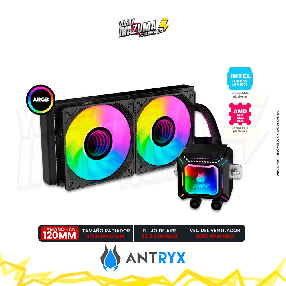SISTEMA DE REFRIGERACION LIQUIDA ANTRYX TRITON AEGIS 240 BLACK ARGB